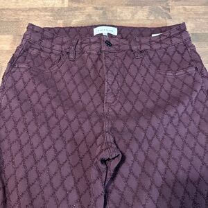 Risen Jeans Women's Dark Brown Wide Leg Raw Hem Jeans. 30 in inseam. NWOT.